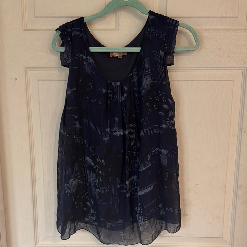 Carla conti medium Women's Navy‎ Blue Sleeveless Top